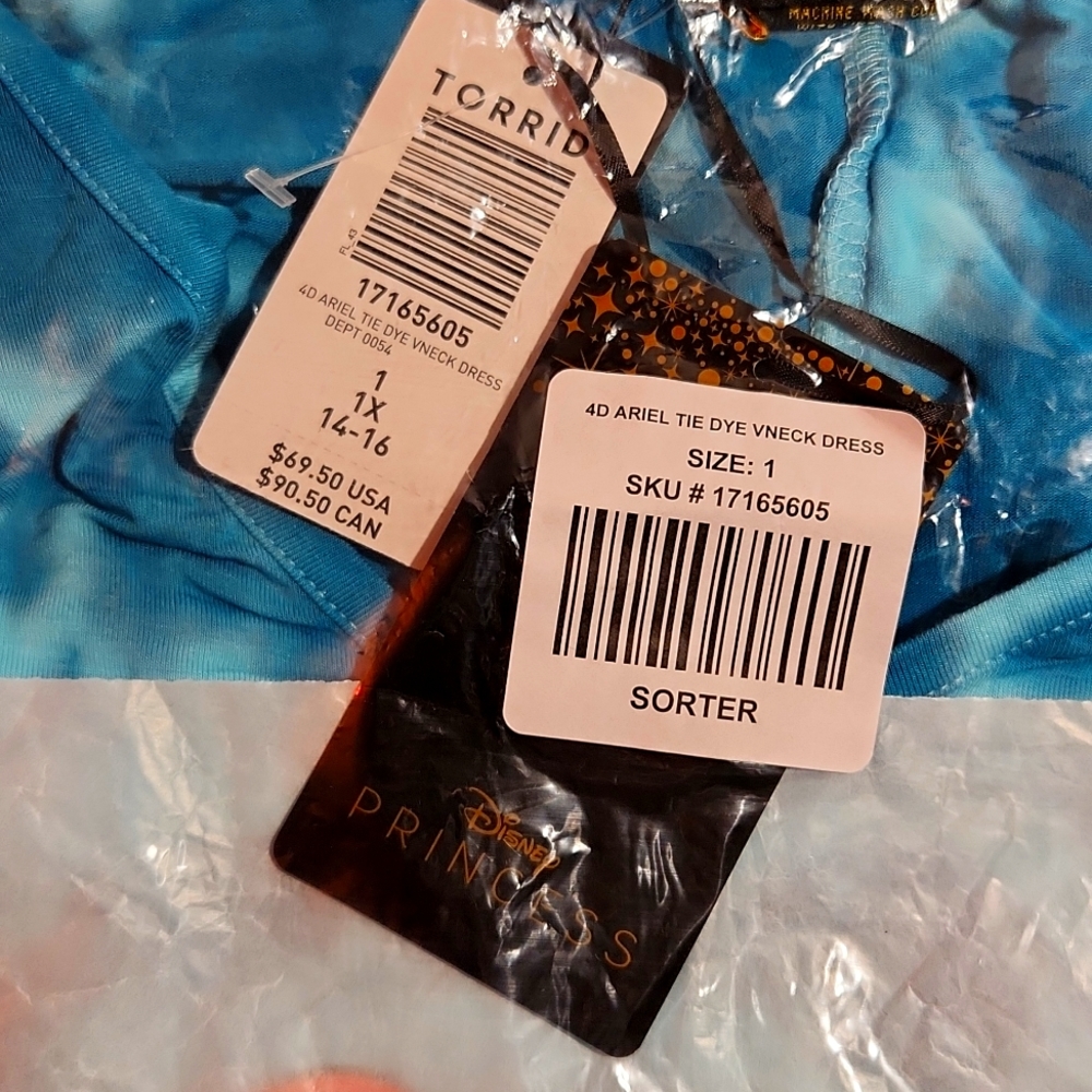 ❤️NWT TORRID DRESS - DISNEY PRINCESS ARIEL - LITTLE MERMAID - PLUS SIZE 2X - Picture 4 of 12